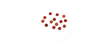 Flat round beads made of natural stones for jewelry making