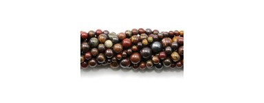 Ojo de hierro - Cuenta de piedra natural - Joyería