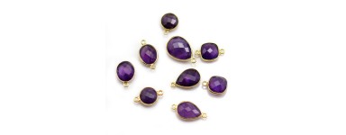 Amethyst set in 925 sterling silver for jewelry making