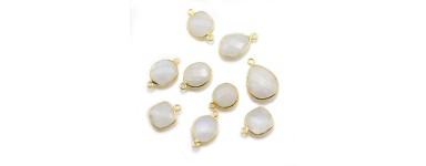 Moonstone set in 925 silver for jewelry making