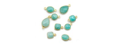 Pregiata pietra di amazzonite incastonata in argento 925