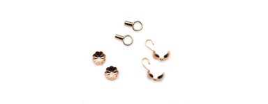 Fiocco e tappo terminale in oro rosa 14K