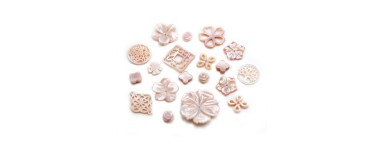 Madreperla rosa - Componenti in madreperla naturale | Design di gioielli in madreperla
