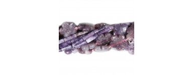 Lepidolita Perla - Perla de piedra natural - Fabricación de joyas