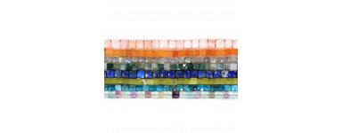 Cuenta cubo - Cuenta de piedra natural - Joyería