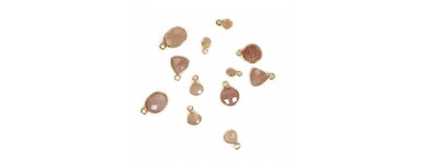 Orange moonstone set in 925 silver for jewelry making