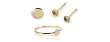 Sertis - Support Cabochon - Gold Filled 14K -| Idée Bijoux