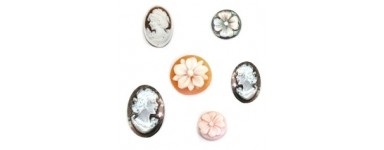 Cabochon Camée Sur Coquillage - Grabado artesanal italiano